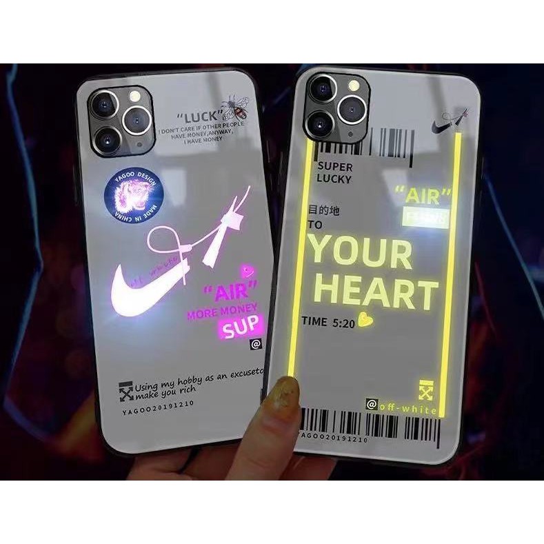 Ốp lưng điện thoại dạ quang vỏ bảo vệ chống rơi rớt cá tính trí thun ngắn tay | BigBuy360 - bigbuy360.vn