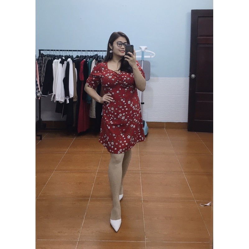 SẴN Váy đỏ hoa nhí bigsize 6-100kg