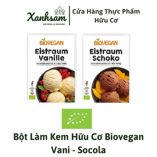 Bột làm kem hữu cơ vị socola, vani biovegan 400g - xanhsam organic