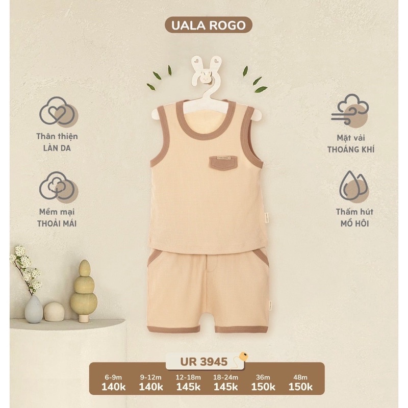 Bộ Ba Lỗ Vân Nổi Uala Rogo UR3945