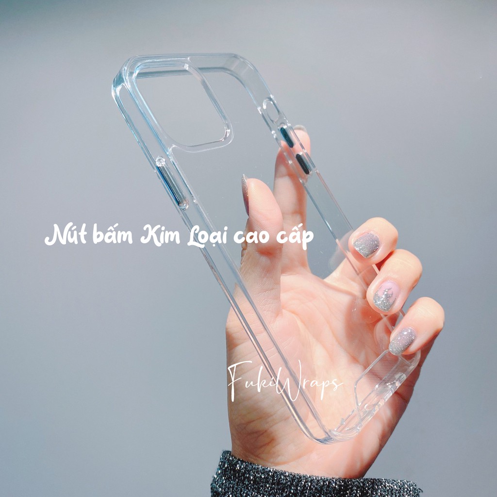 Ốp trong  lưng bóng cứng viền dẻo Không Ố Vàng 12PROMAX | 11 PROMAX | X | XSMAX |  IP11 - FukiShop