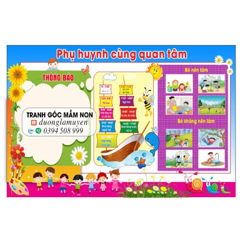 Góc tuyên truyền 2- tranh decal mầm non