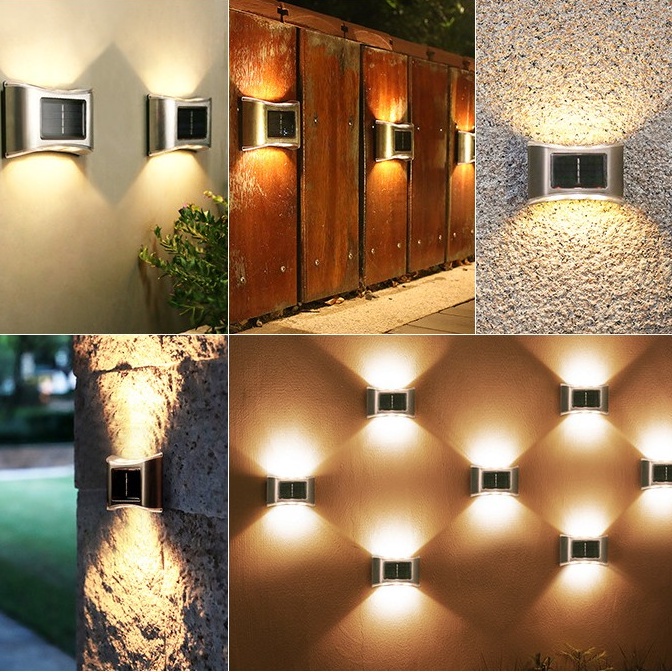Đèn năng lượng mặt trời 10*6.5CM chống thấm nước IP65 gắn cầu thang tiện dụng
