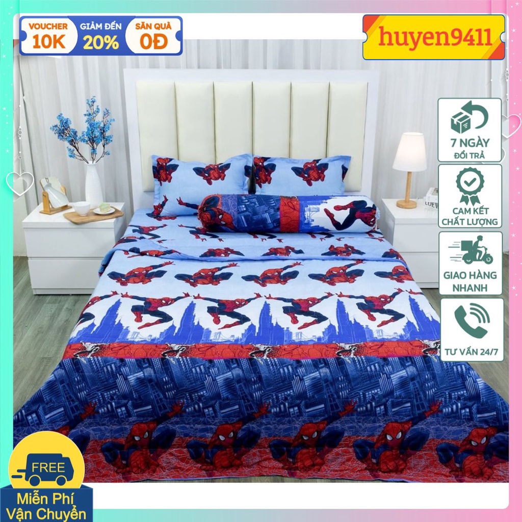 hcm-Ga giường cotton poly kích thước 1m2 1m6 1m8 bọc đệm không vỏ gối-MẪU NGƯỜI NHỆN