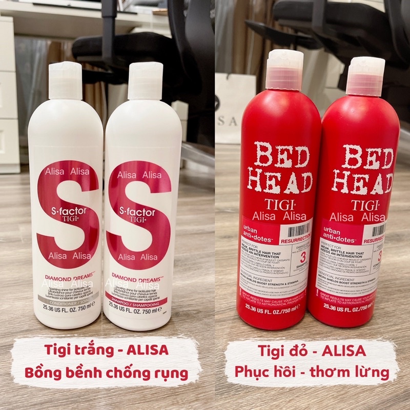 Cặp dầu gội xả Tigi  750ml/lọ - ALISA