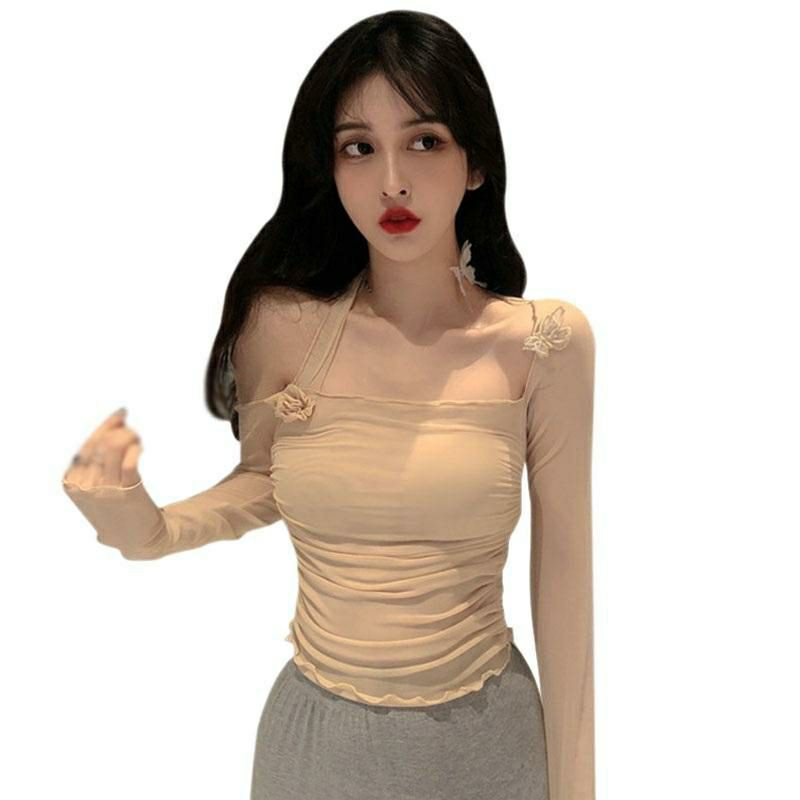 Áo voan tay dài phong cách hàn quốc