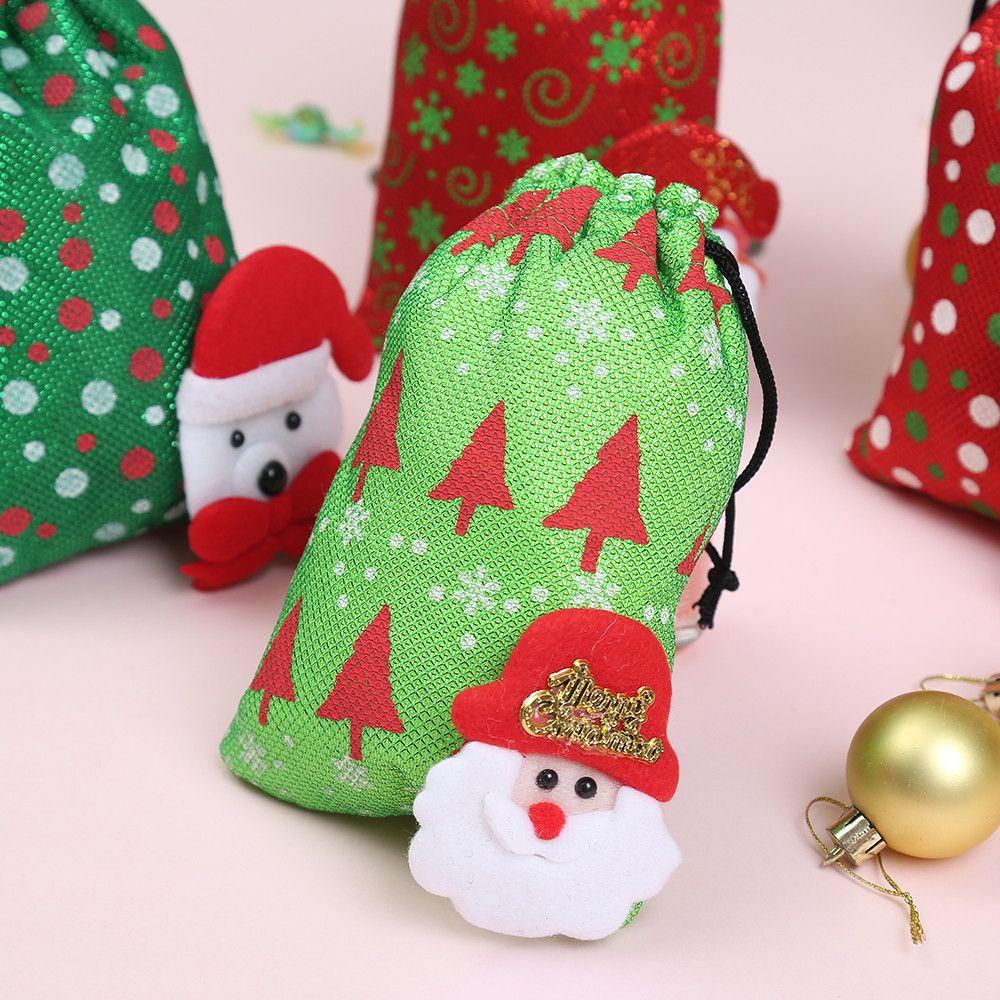 Túi Dây Rút Đựng Kẹo Hình Ông Già Noel Thời Trang