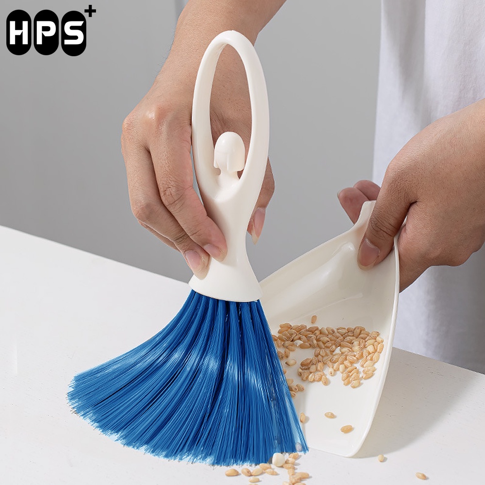 Bộ Chổi và Ki Hốt Rác Nhựa mini đồ dùng văn phòng - Bộ chổi mini quét bụi bàn thờ - Vệ sinh bàn phím laptop máy tính