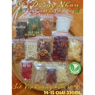 Set Chè Dưỡng Nhan 500gr 14 vị, có hoa mộc quế, nấu 15 chai 330ml hoặc 20 chén chè