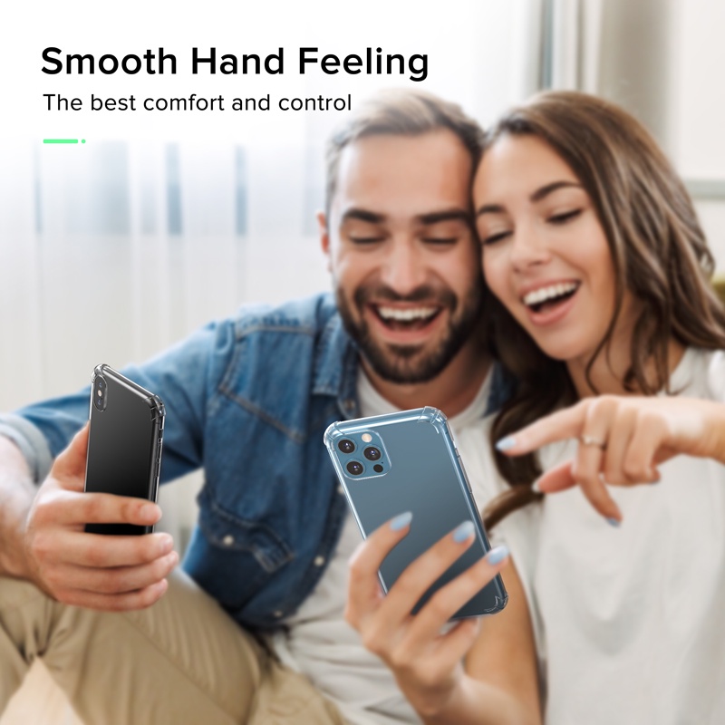 Ốp điện thoại QOOVI silicone dẻo mỏng trong suốt thích hợp cho IPHONE 12 MINI 11 XS X PRO MAX XR SE 8 7 PLUS