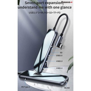 Hub chuyển đa năng Baseus 5 in 1 (Type-C to USB3.0+HDMI+PD)