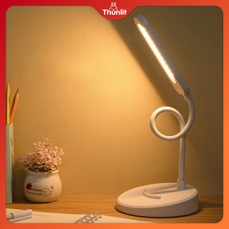 Bộ đèn LED Thunlit để bàn màu trắng có 3 ánh sáng tiện lợi 1250mah