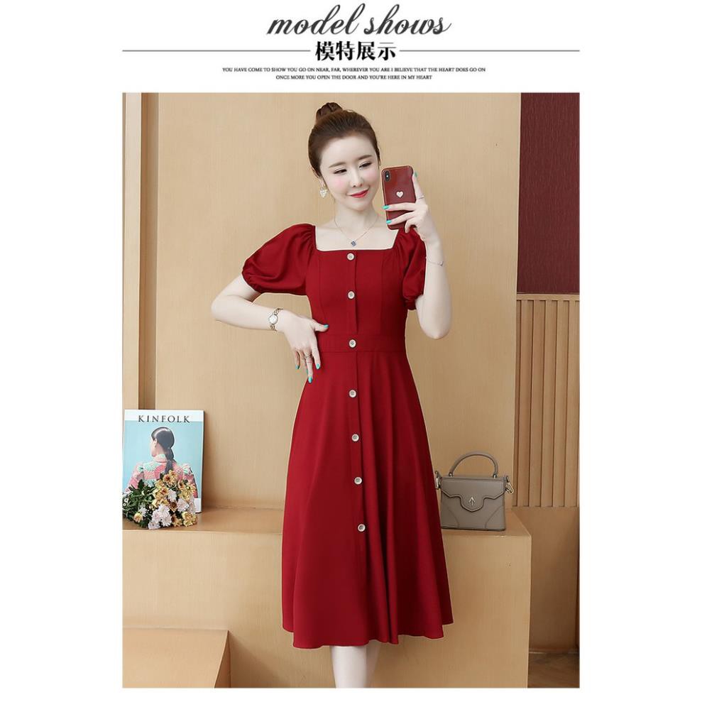 VÁY ĐẦM DÁNG XÒE | ĐẦM ĐỎ ĐÔ XINH YÊU | VÁY CÔNG SỞ | BigBuy360 - bigbuy360.vn