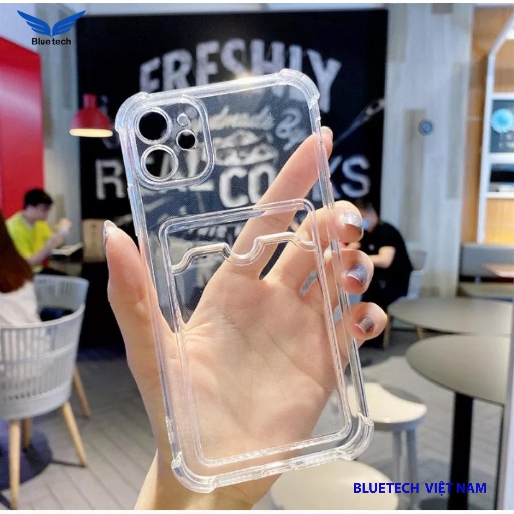 Ốp ví iphone, Ốp lưng trong suốt có đựng thẻ ảnh, căn cước, bằng lái xe cho iphone từ 6- 14promax