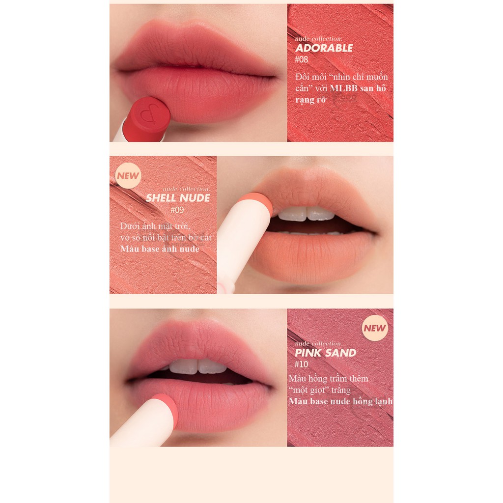 Son thỏi lì, nhẹ môi và siêu xinh rom&nd ZERO MATTE LIPSTICK HOT mới T7/2020 | BigBuy360 - bigbuy360.vn