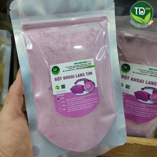 Bột khoai lang tím hữu cơ sấy lạnh, tạo màu an toàn và hiệu quả (bánh, chè, trà sữa, bột ăn dặm cho bé) [250 g - 500 g]