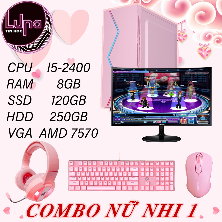 [HCM] COMBO PC MÀU HỒNG NỮ NHI 1 | BigBuy360 - bigbuy360.vn