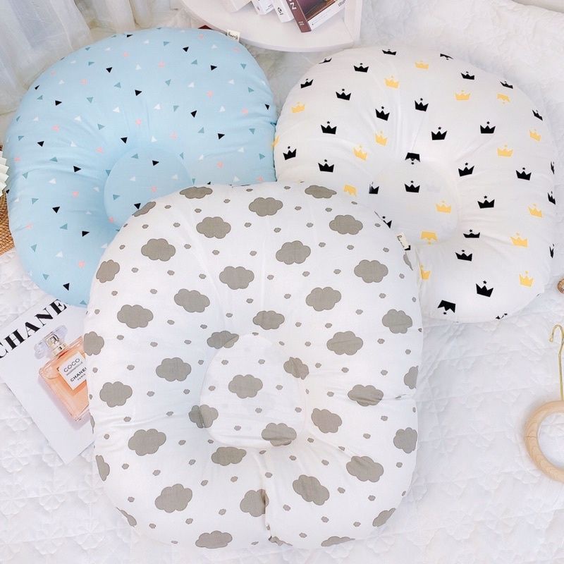 Gối Chống Trào Ngược Cho Bé Sơ Sinh Vải Cotton Hàn Thoáng Mát