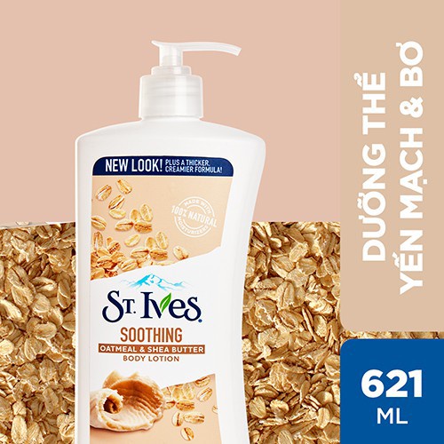 Sữa Dưỡng Thể St.Ives 621ml Vitamin E I Lúa mạch I Collagen Nhập khẩu Mỹ - TD Shop