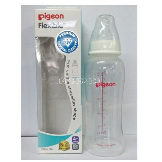 Bình Sữa Cổ Hẹp Pigeon PP Streamline150ml/250ml