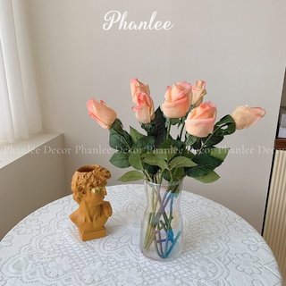 Hoa hồng nụ phủ sáp - Hoa lụa cao cấp, trang trí nhà cửa, decor nội thất Phanlee