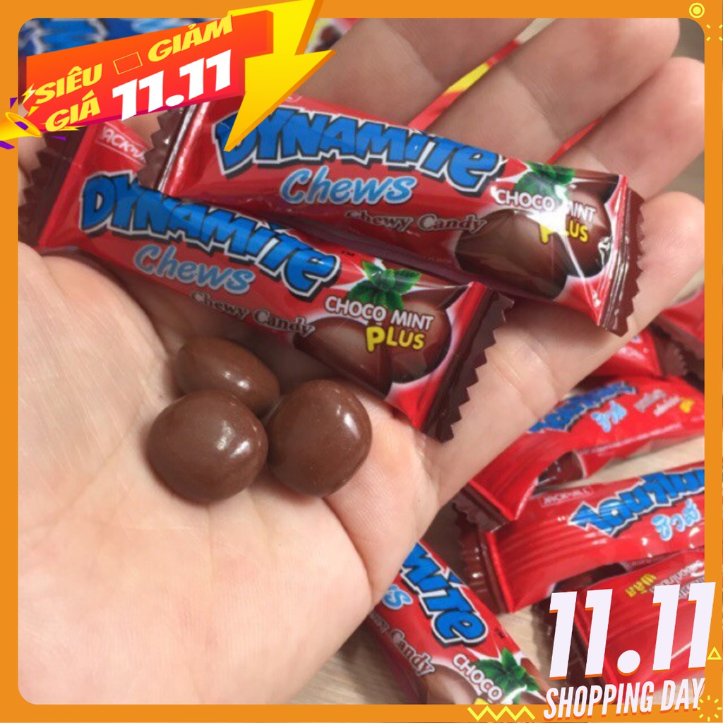 {deal -1k} 2 Kẹo Dynamite Chew 3 viên Hương Socola Bạc Hà