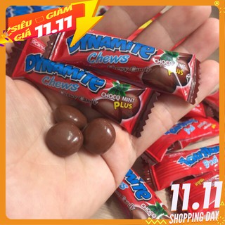 2 Kẹo Dynamite Chew 3 viên Hương Socola Bạc Hà