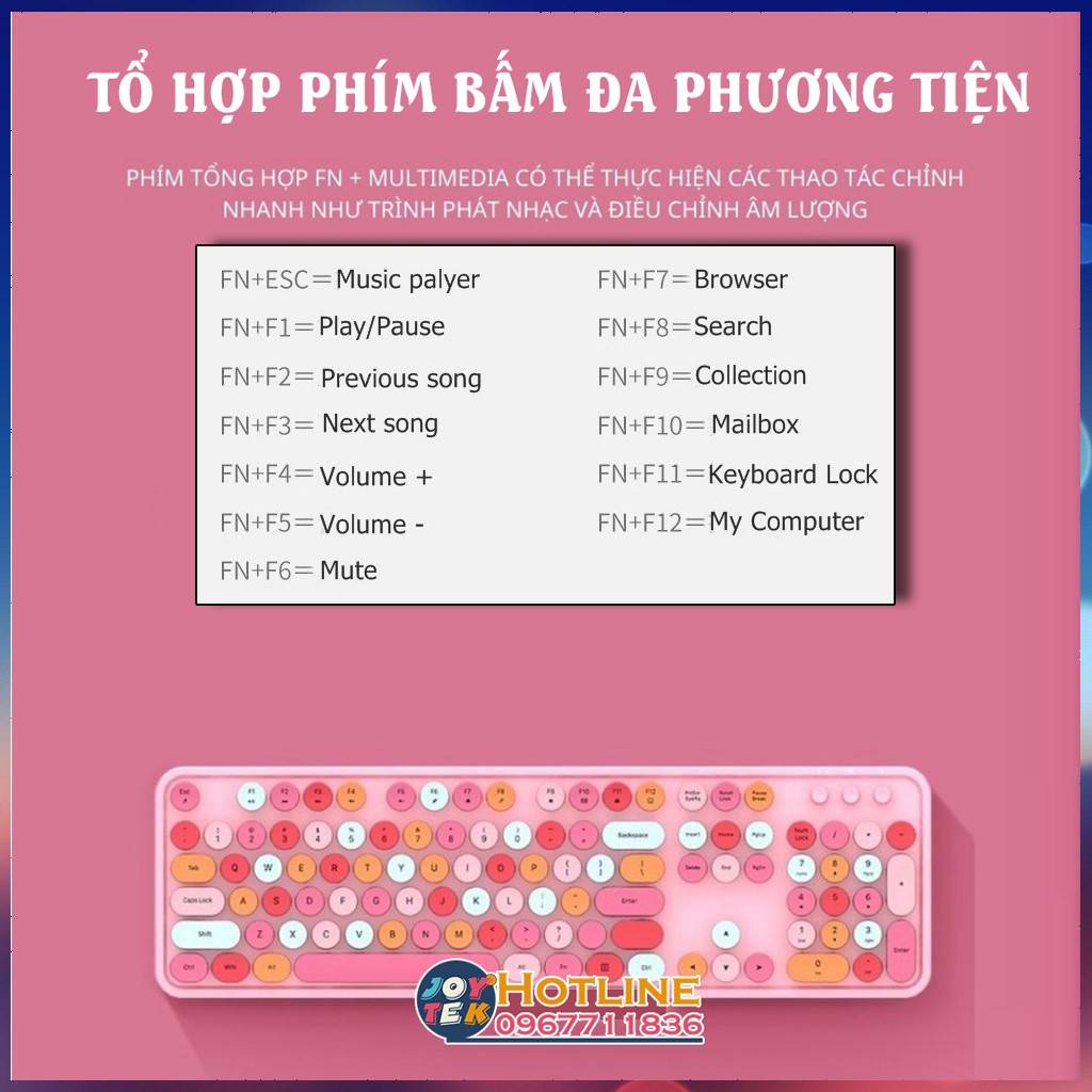 Mofii Sweet - bàn phím chuột không dây cho điện thoại, ipad, laptop, máy tính, macbook siêu đẹp