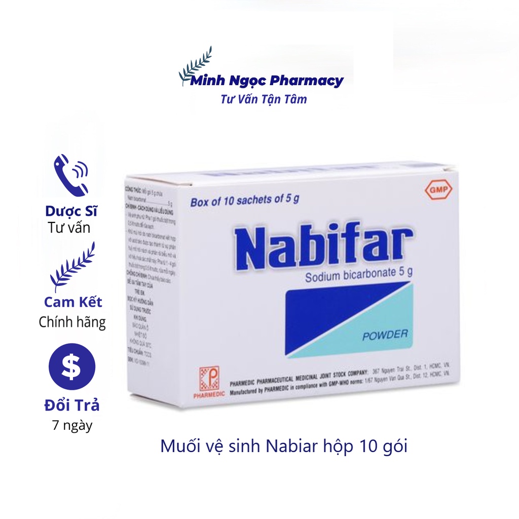 Muối Vệ Sinh Nabifar Hộp 10 Gói