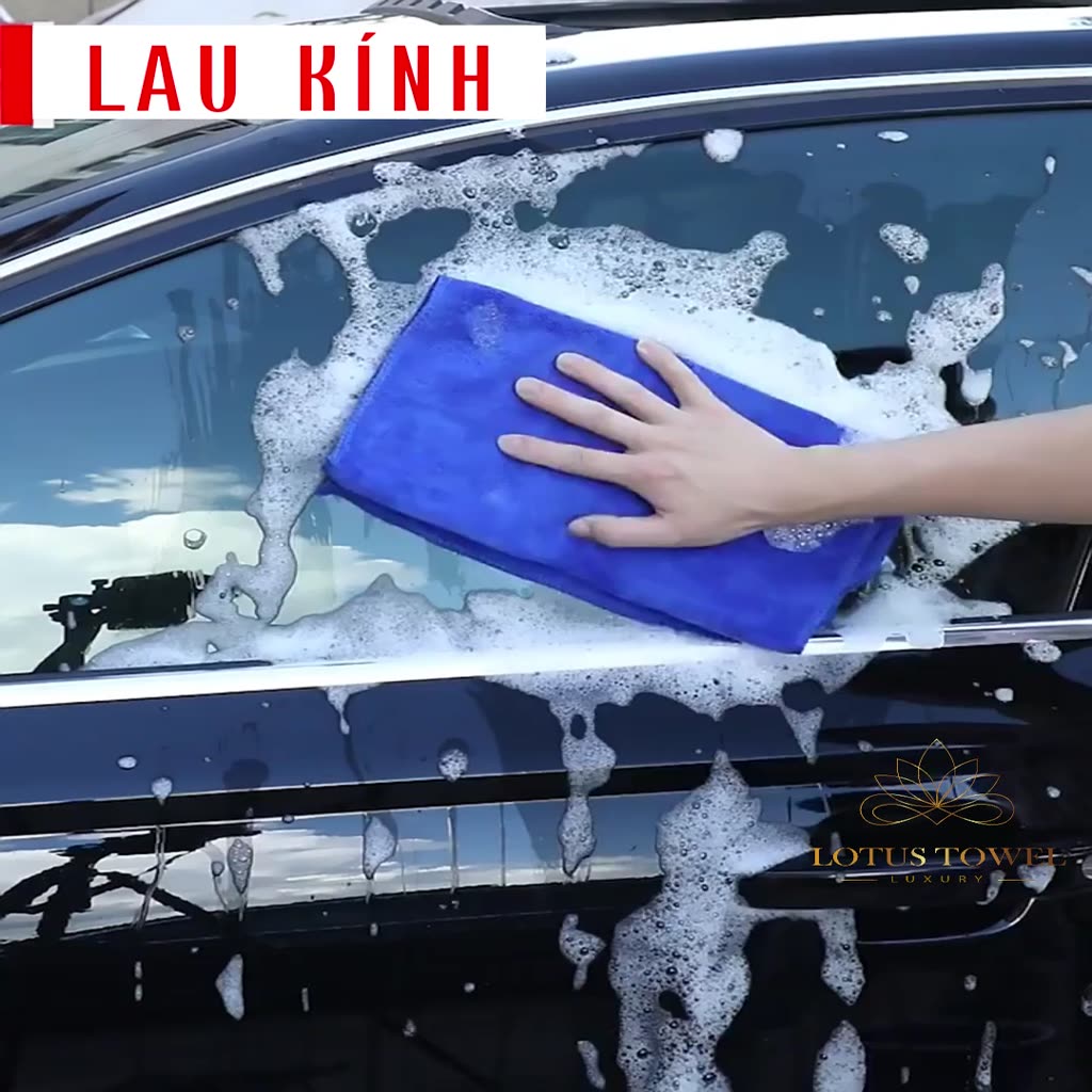 Khăn lau xe, Spa 30x30cm LOTUS 100% Microfiber Cao Cấp Mềm Mịn Thấm Hút Không Ra Màu | BigBuy360 - bigbuy360.vn