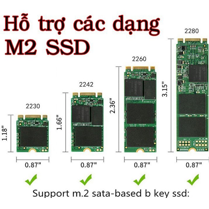 BOX SSD M2 SATA To USB. Hộp chuyển đổi ổ cứng ssd