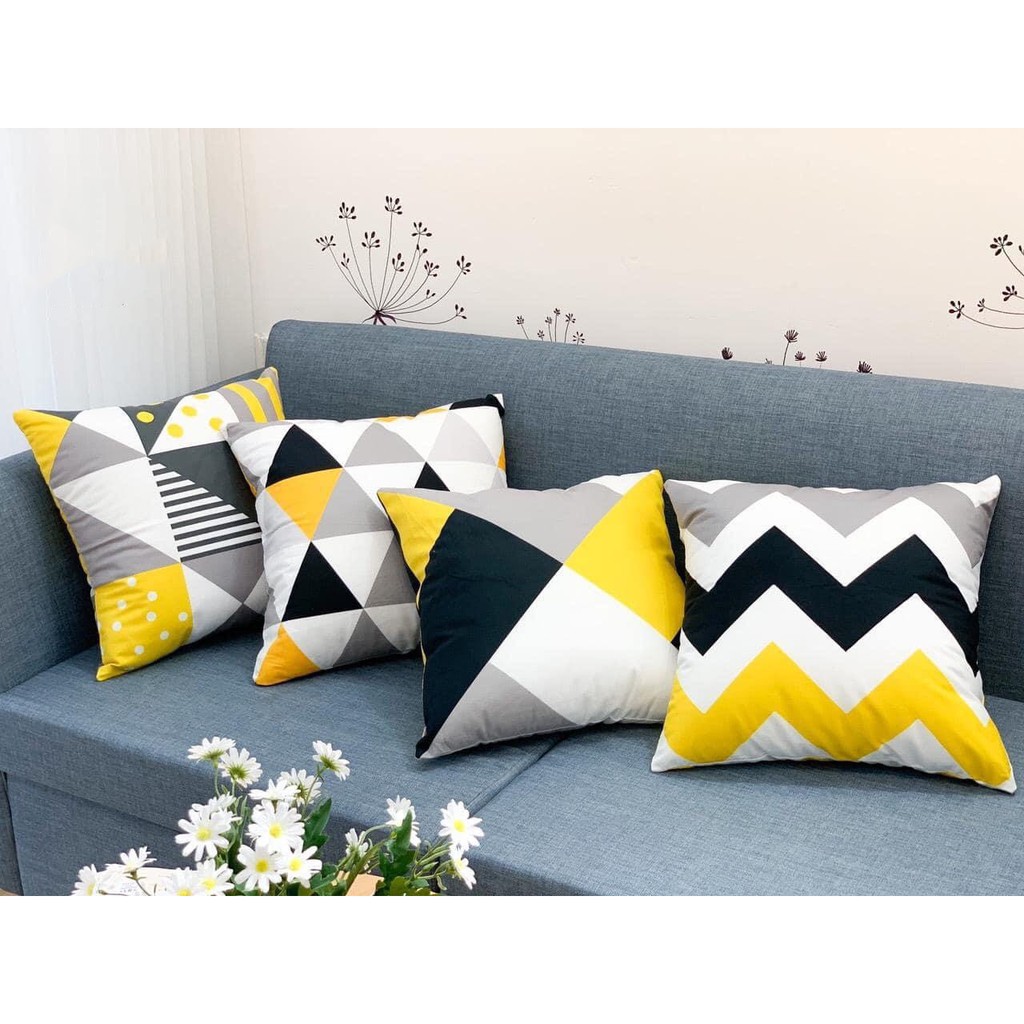 Vỏ gối tựa lưng sofa, vỏ gối tựa mẫu mới nhất 2021 vuông 45x45cm, chất liệu Nhung | BigBuy360 - bigbuy360.vn