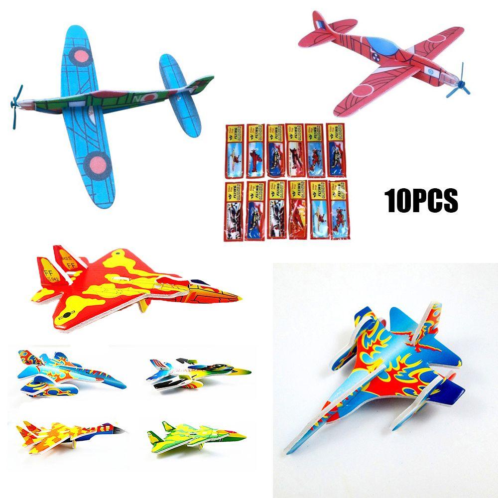 HECCEH Set 10 Máy Bay Chiến Đấu Đồ Chơi Màu Sắc Ngẫu Nhiên Cho Bé