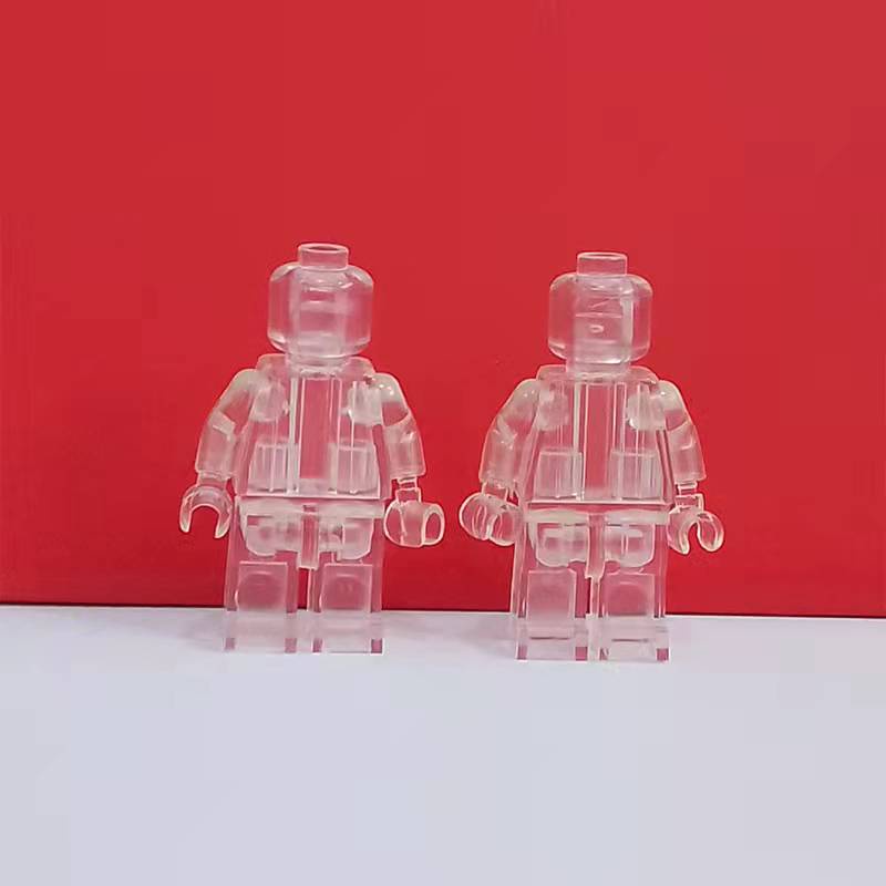 Set 2 Mô Hình Đồ Chơi Trong Suốt Màu Vàng Nâu Cho Bé MOC
