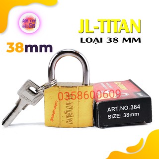 Ổ Khóa 38mm JL-TITAN (Vàng )Top Security Iron Panlock 31.8 x 37 x 14.5 mm Với 3 Chìa Muỗn Linh Hoạt
