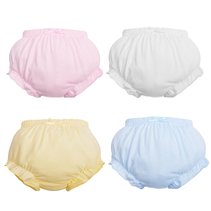 Quần Tã Vải Cotton Thắt Nơ In Họa Tiết Chấm Bi Có Thể Tái Sử Dụng Cho Bé Gái