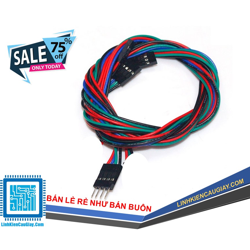 Dây điện DuPont 4P Đực - Cái dài 70 cm