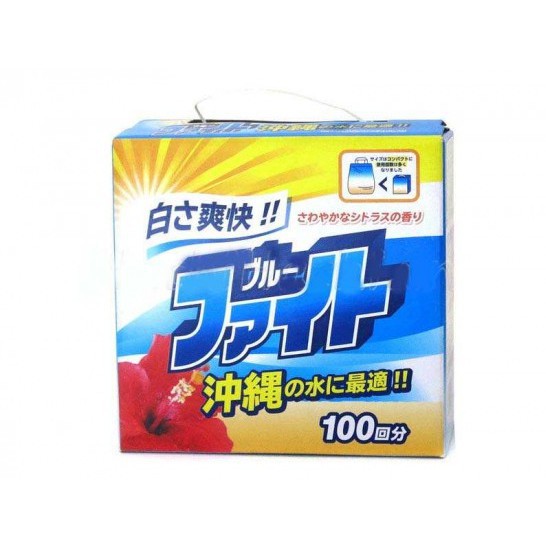 Bột giặt trắng sáng Blue Fighting Nhật Bản 2.0KG Sử dụng được cho cả máy giặt cửa trước và cửa trên.