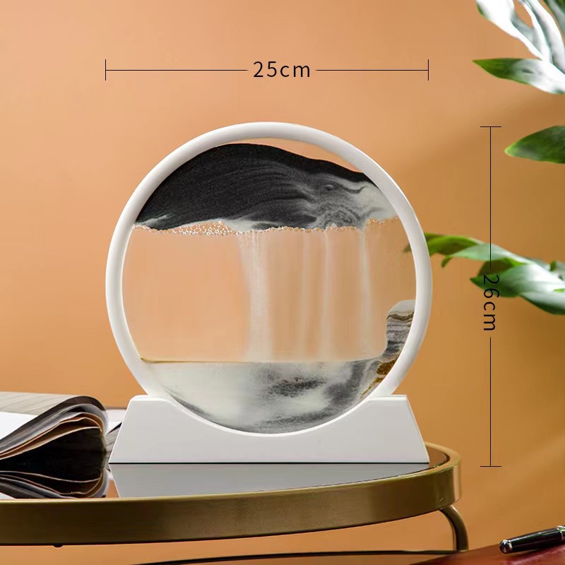 Tranh cát 3D chuyển động ANDY KIDS tranh cát chuyển động đủ màu hình tròn có đế giữ trang trí gọc học tập làm việc