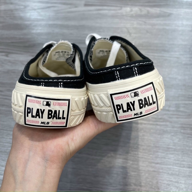 SỤC MULE MLB ĐEN TRẮNG NỮ|SỤC MLB BLACK-WHITE