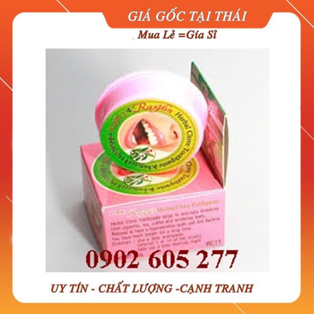 [Combo] 6 Chai Kem tẩy trắng răng Rasyan – Green Herb Thái Lan màu hồng