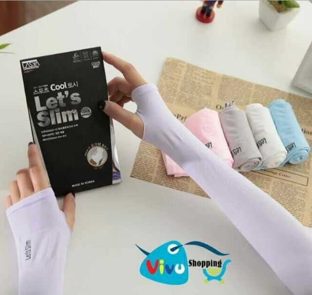Combo 2 đôi Găng tay chống nắng Hàn Quốc Let's Slim chống tia uv