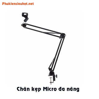 Chân micro kẹp bàn cho mic thu âm