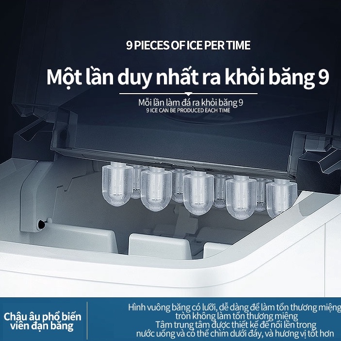 Máy làm mini công suất lớn hoàn toàn tự động nhanh chóng làm được 15kg đá