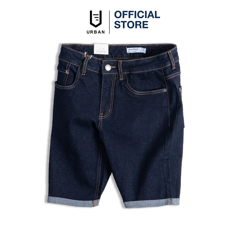 Quần short jean trơn Urban cao cấp dáng slim fit co giãn thoải mái nhẹ nhàng NO.1088