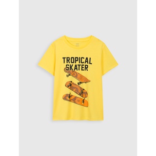 Áo phông bé trai cotton USA in hình CANIFA - 2TS21S007-SY182