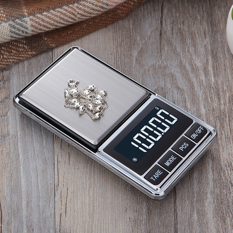 Cân đồ trang sức điện tử Cân gram 1000 / 0.1g Độ chính xác cho vàng Độ chính xác Mini bỏ túi Cân nặng Cân nhà bếp 