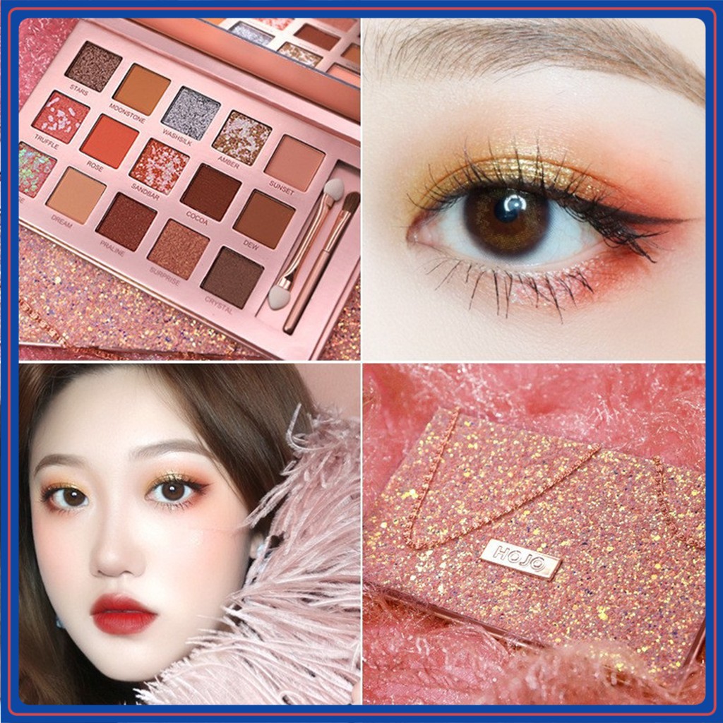 Bảng Phấn mắt, Bảng Phấn Mắt HojO Dazzing 15 ô màu, Không Thấm Nước, Giữ Màu Cả Ngày | BigBuy360 - bigbuy360.vn