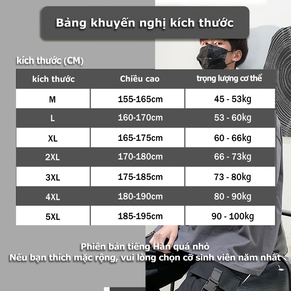 Áo Thun Nam Tay Ngắn Dáng Rộng Phong Cách Hàn Quốc Size M-5Xl