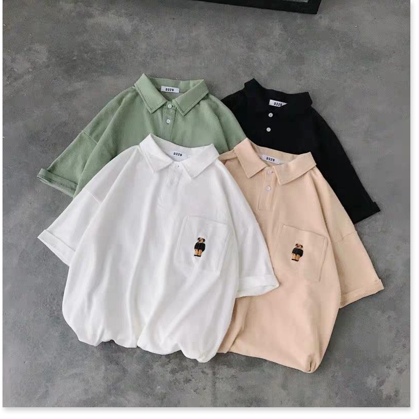 áo thun form rộng tay lỡ cổ bẻ, chất vải siêu mịn